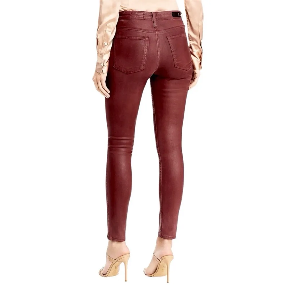 AG Farrah Red Coated Skinny Jeans - Image 12