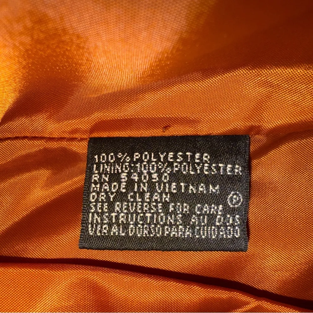 Kasper Women Orange Rust Brown Woven 2pc Suit Short Jacket Career VTG-10 - Image 4