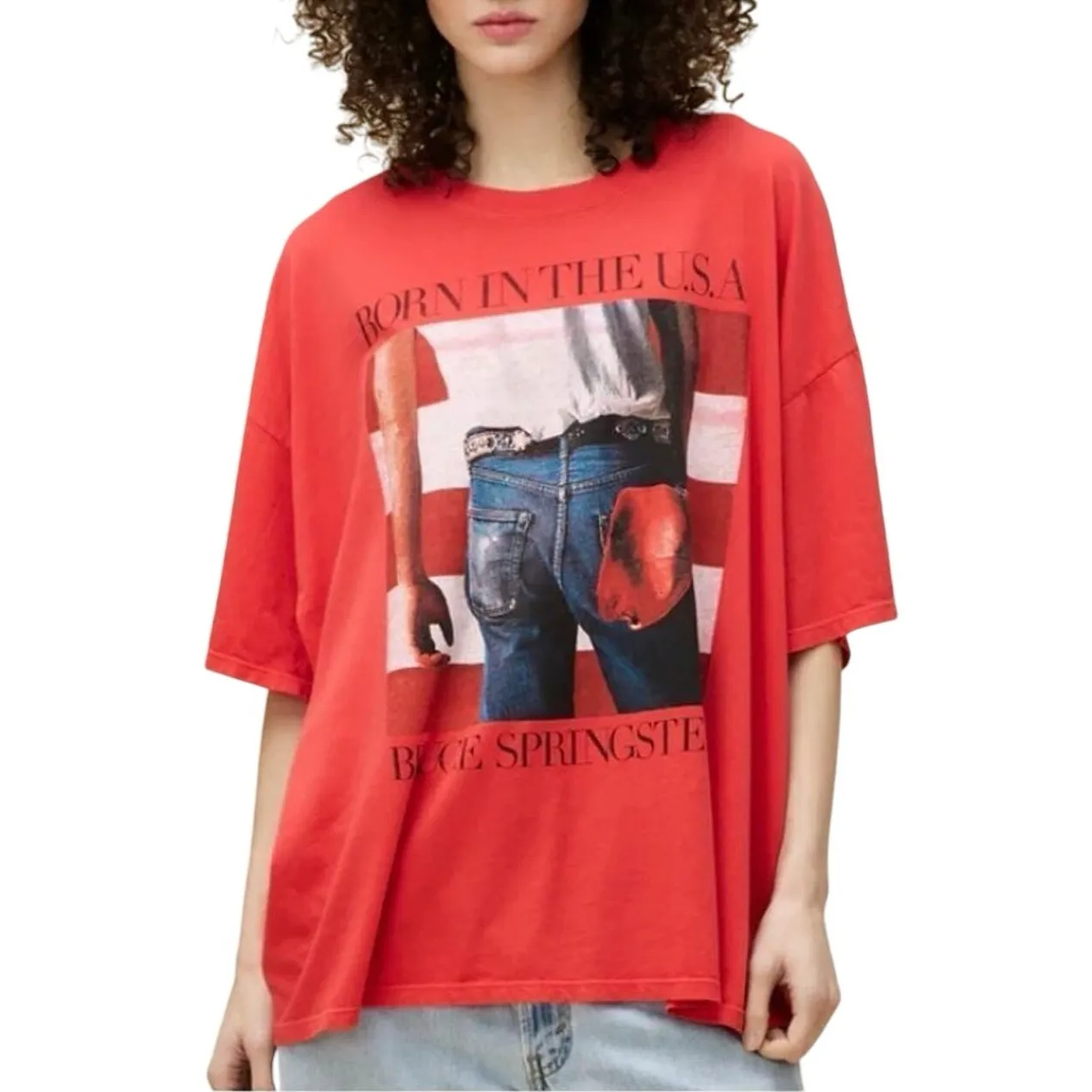 DAYDREAMER Bruce Springsteen AMERICANA Red Tee, One Size, New w/o Tag MSRP $88 - Image 2