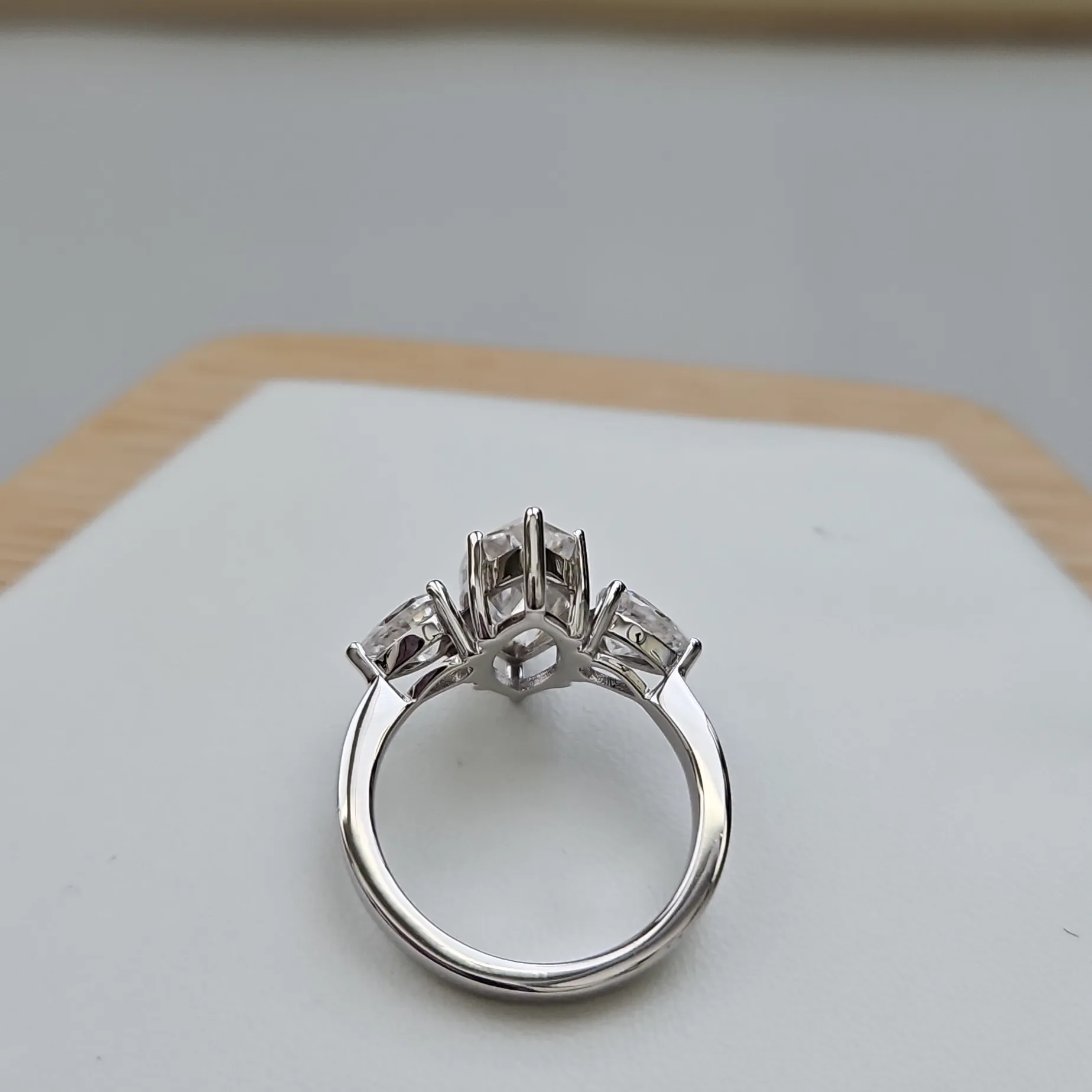 Past, Present, Future Marquise Moissanite Ring. Size 6 - Image 8