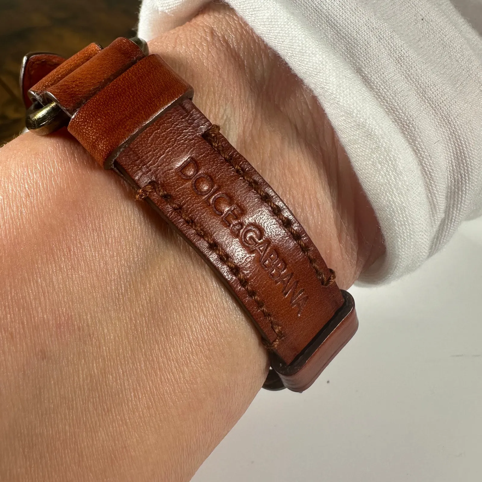 Dolce & Gabbana Brown Leather Bracelet Women's Men's - Image 14