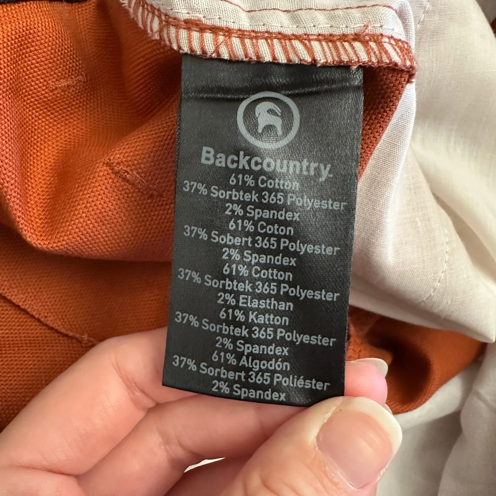 Backcountry Women’s Pants Rust Orange Straight Leg Cotton Blend Size 12‎ - Image 3