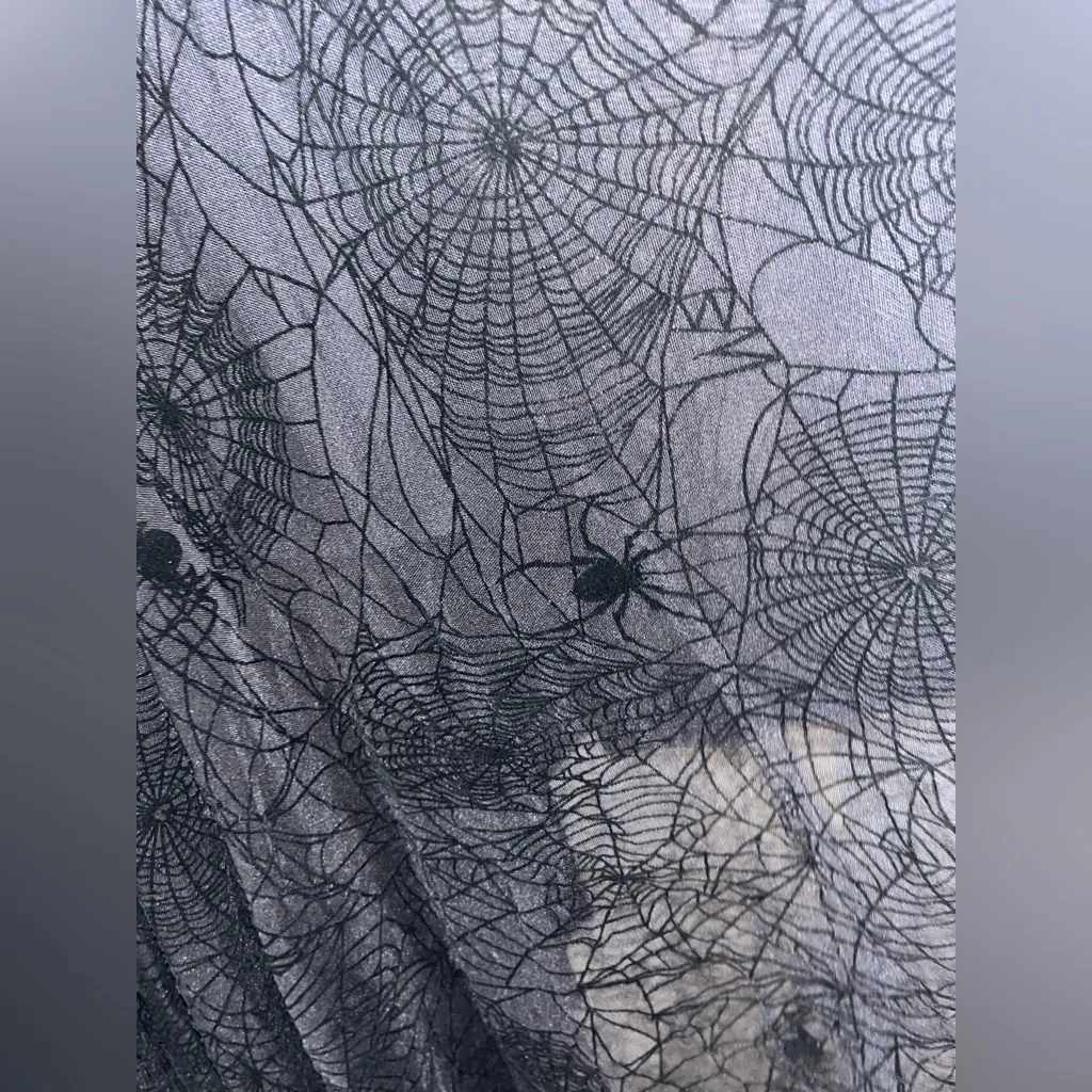 Black Milk CorpseBride Goth Burned Velvet Spider Threads Handkerchief Dress Sz M - Image 5