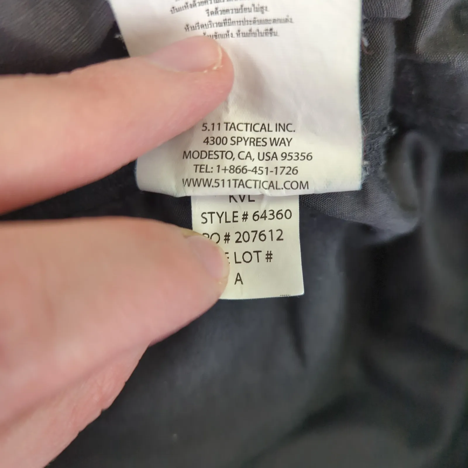 5.11 Tactical Taclite Pro Ripstop Pant Women's Black Cargo 64360 Size 16 Regular - Image 8