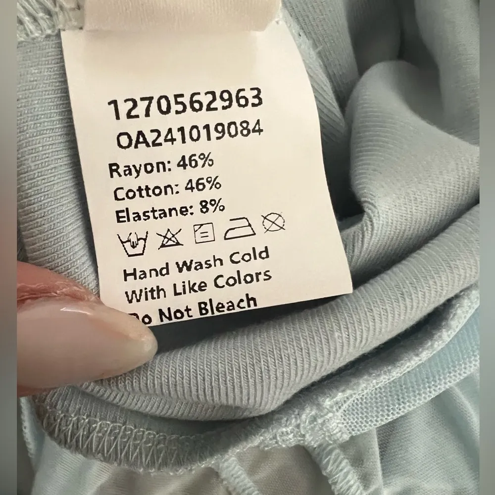 COMMENSE OFF THE SHOULDER RUCHED DRESS, pale blue XL • New With Tags - Image 9