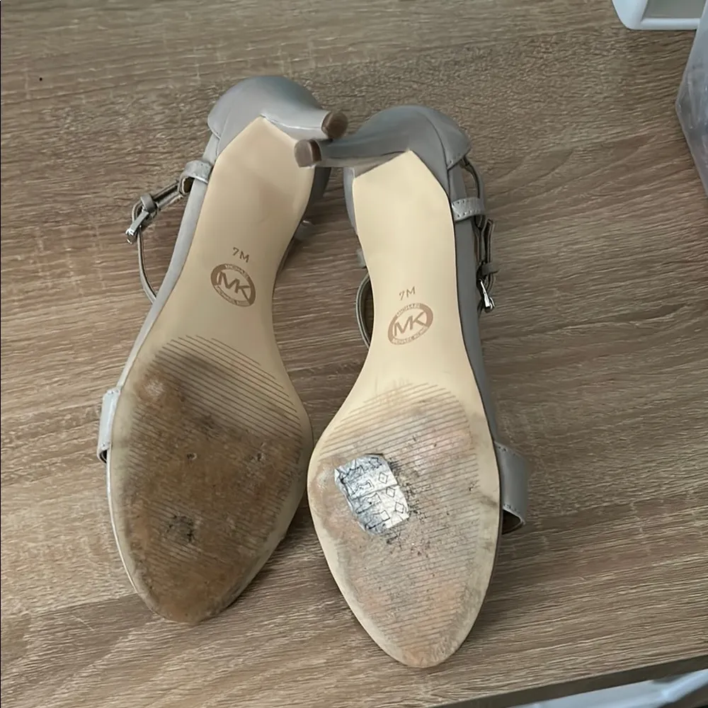 Michael Kors Gray Heels with Ankle Strap - Image 8