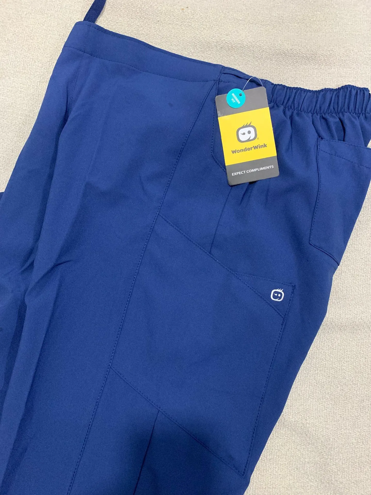 New  123 Navy Scrub Pants Sz M - Image 2