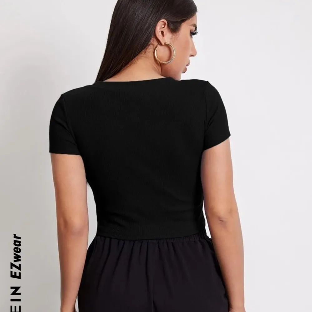 Shein Black Crop Top - Image 2