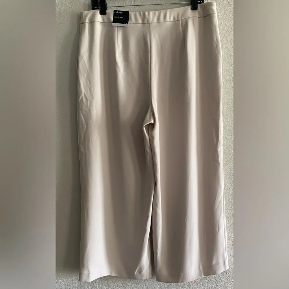 NWT Alfani Women's Belted Culotte Pants Comfort Waist Office Size 12 - Image 4