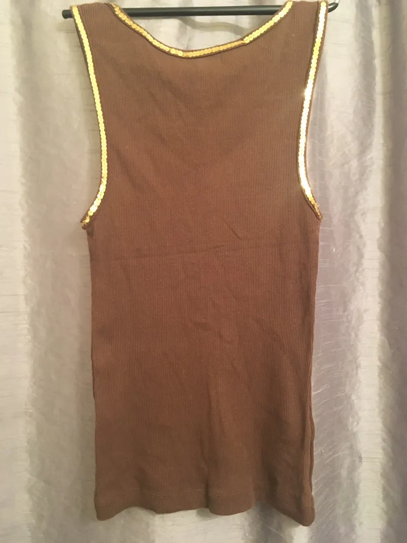 Eyeshadow Brown Sequence Tank Top Size M - Image 3