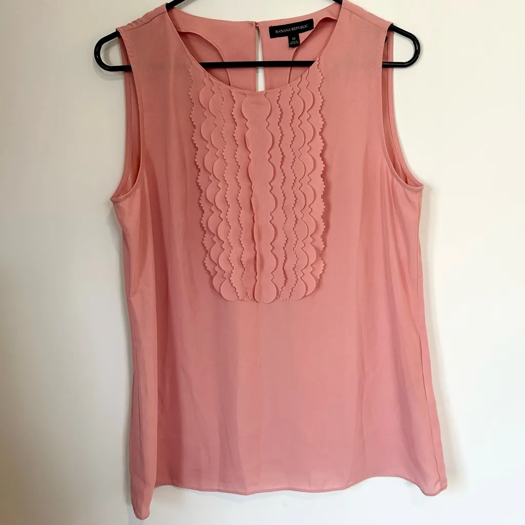 Banana Republic Dusty Rose Sleeveless Blouse - Size: Medium - Image 7
