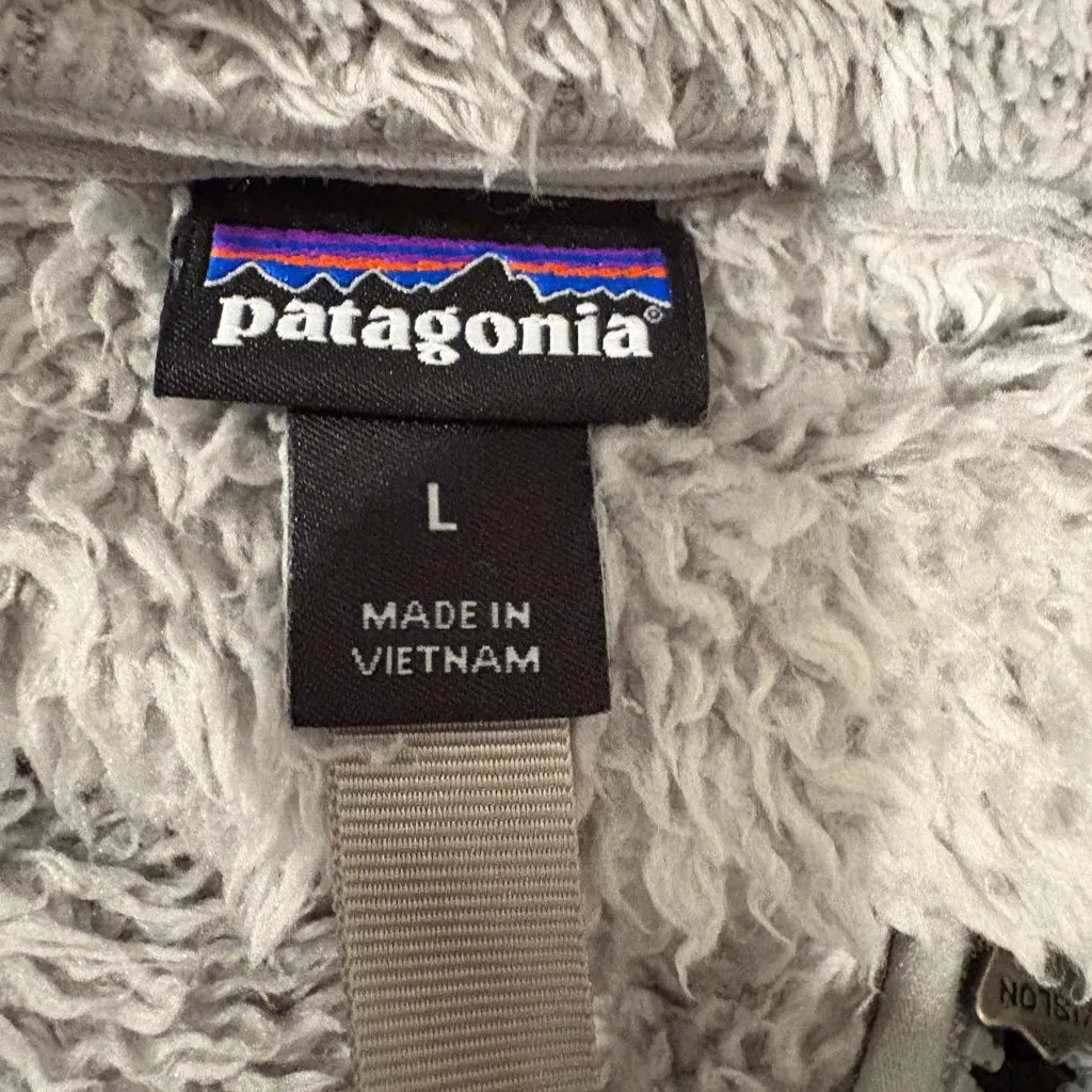 Grey Patagonia Fuzzy Zip Up Los Gatos Quarter Zip Size L - Image 3