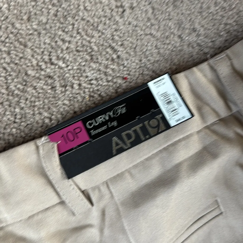 Apt. 9 Tan Curvy Fit Trousers SIZE 10P - Image 7
