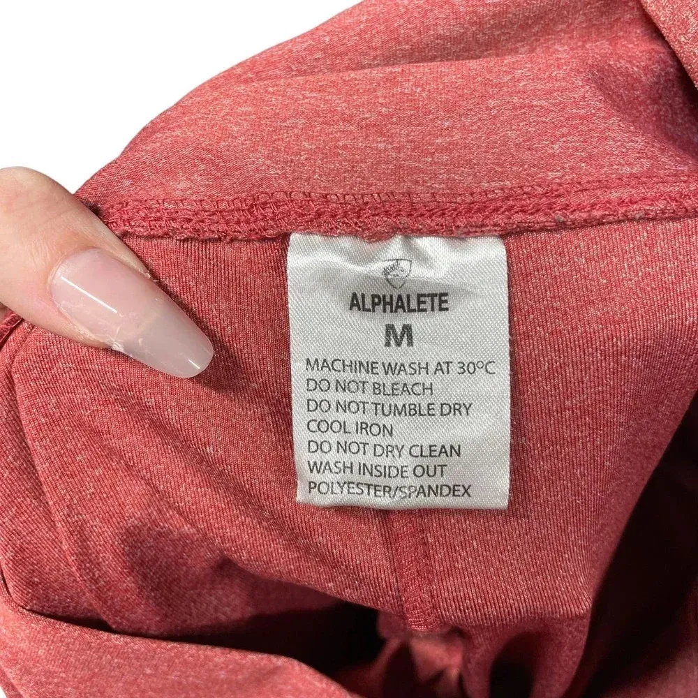 Alphalete Athletics Capri Leggings‎ Cropped Crossover Waistband Red Size Medium - Image 6