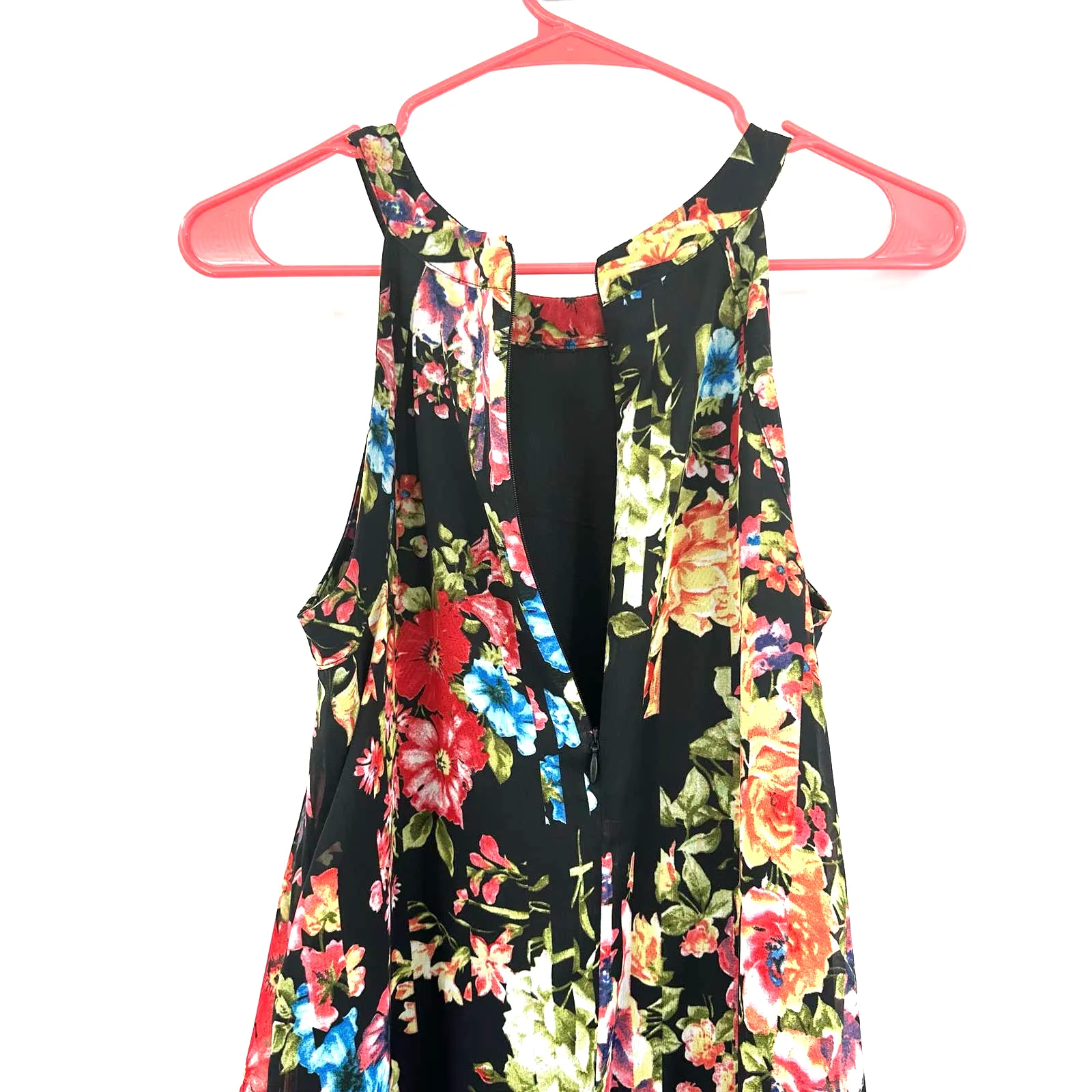 Betsey Johnson size‎ 2 sleeveless floral swing dress hidden rear zip lined - Image 3