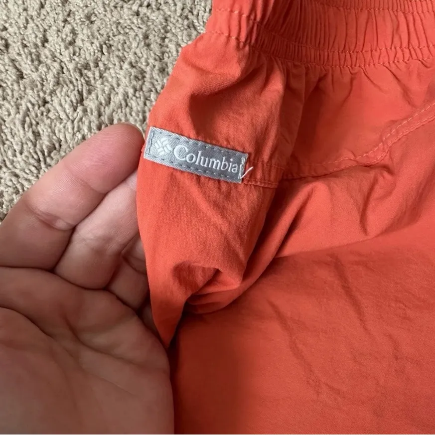 Columbia Womens Orange Sportswear Stretch Waist Athletic Running Shorts L - Image 7