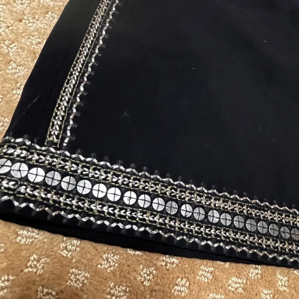 Madewell Black Sequin Mini Skirt SZ 8 Holiday Party Y2K Sparkly Hannah Montana - Image 3