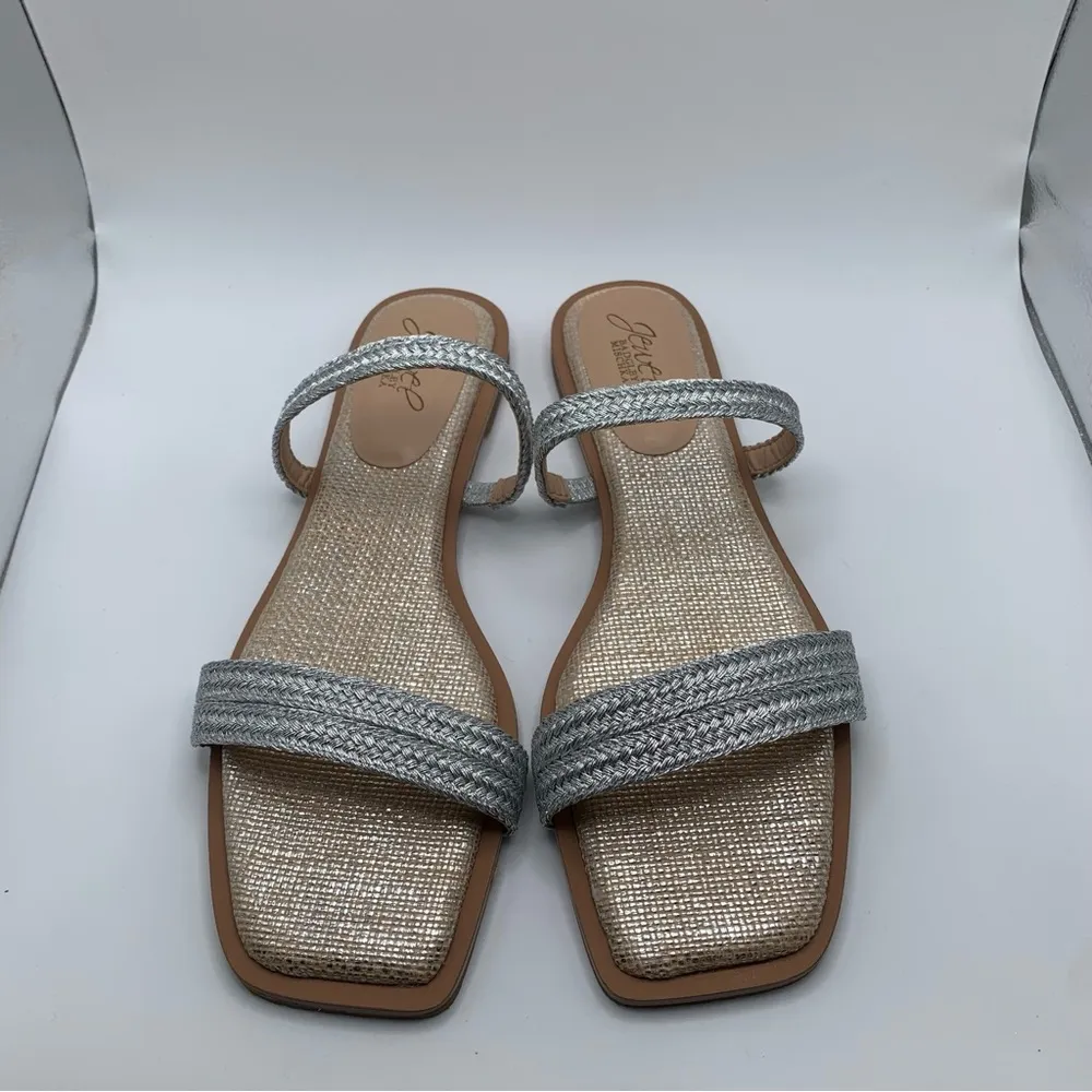 NWB Jewel Badgley Mischka Women's Helena Sandals size 10 silver gold party - Image 4