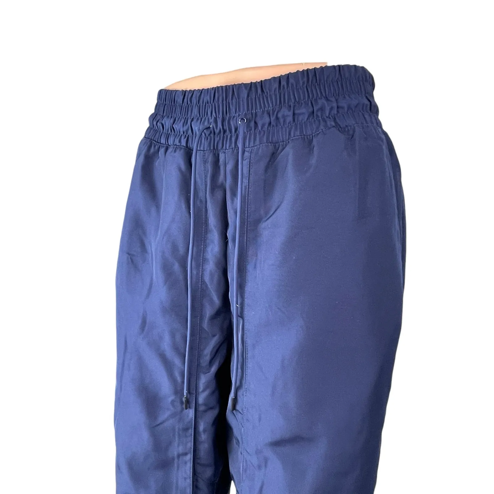 Nike Navy Blue High Rise Parachute Track Trouser Windbreaker Jogger Pants Sz XS - Image 4