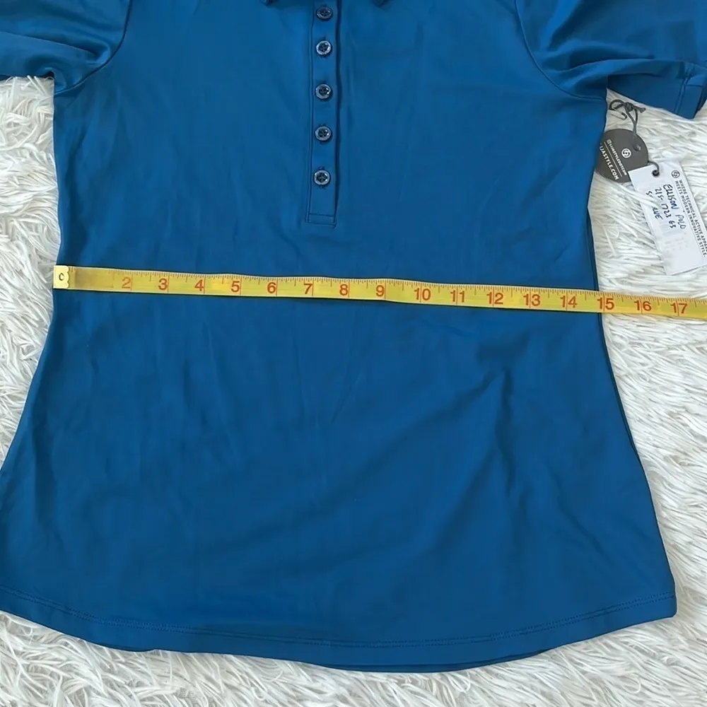 LIJA Elite Ellison Polo Shirt in Sea Blue size Small - Image 6