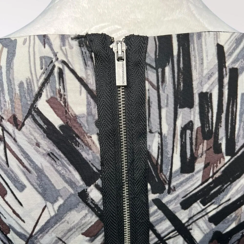 BCBG MaxAzria Gray Ponte Work Sheath Dress Size Small - Image 7