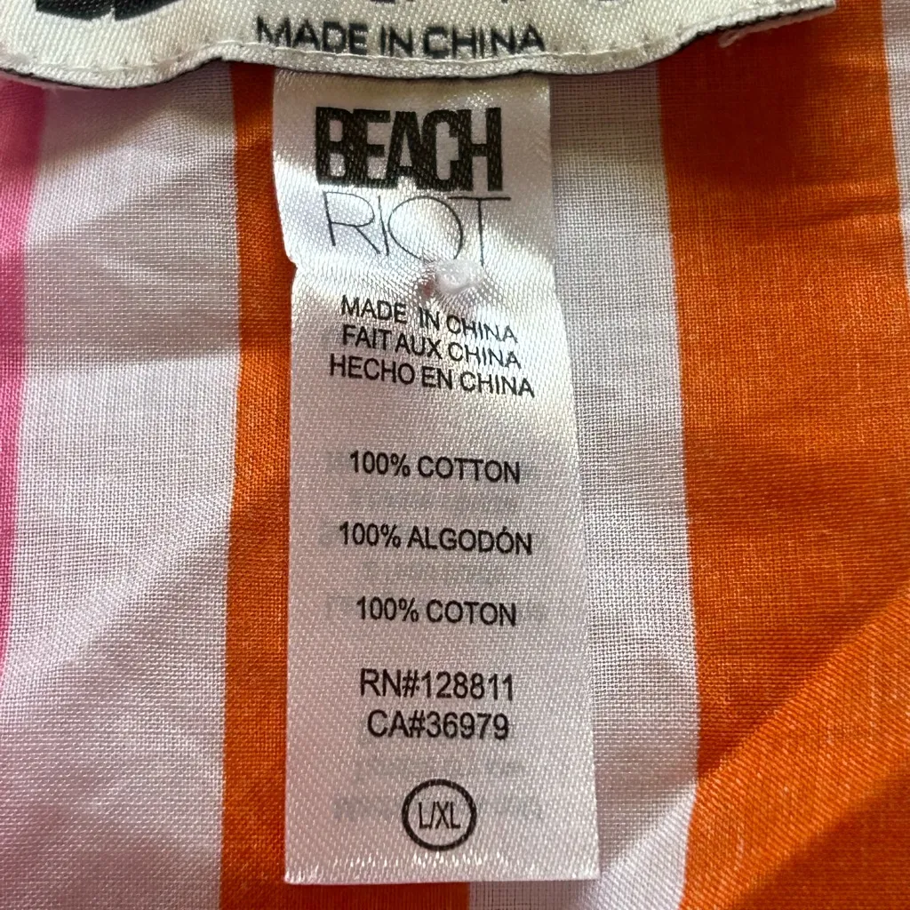 Beach Riot Alexa Top Sunset Stripes Swim Suit Coverup Size L/XL Beach Vacation - Image 13