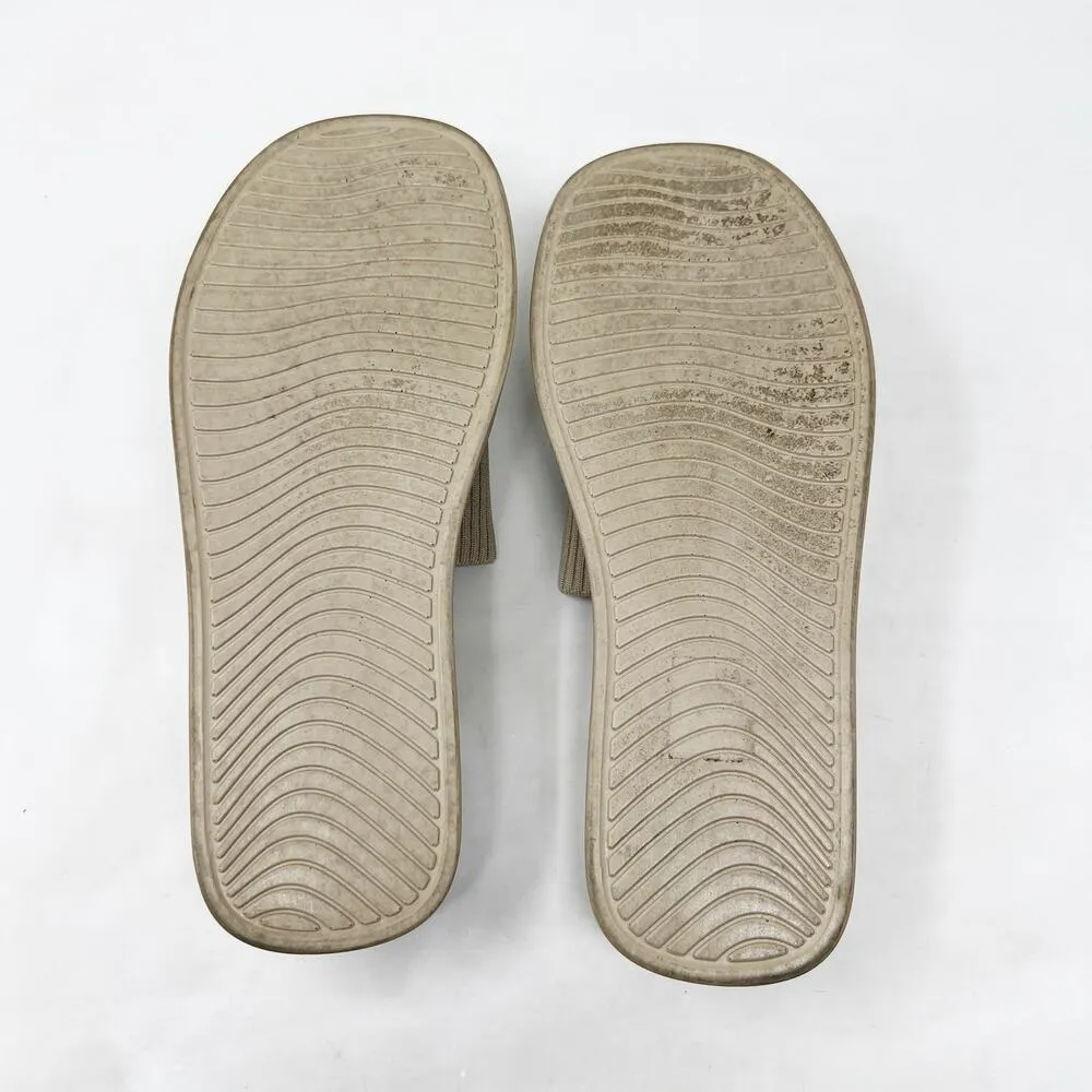 [Steve Madden] Balanced Platform Sandals Natural Tan Slip On Slides Size 8.5 - Image 9