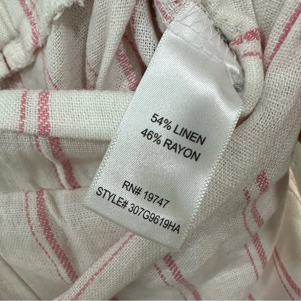 Land N Sea NWT striped linen wide leg pants M Size M - Image 6