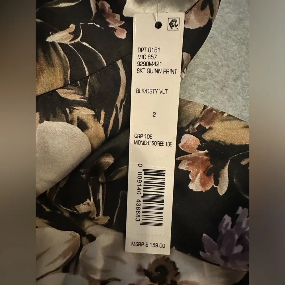 NWT Antonio Melani Quinn floral a line ruffle tiered knee length skirts size 2 - Image 8