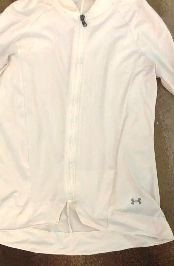White zip up jacket long sleeve never worn  - Image 3