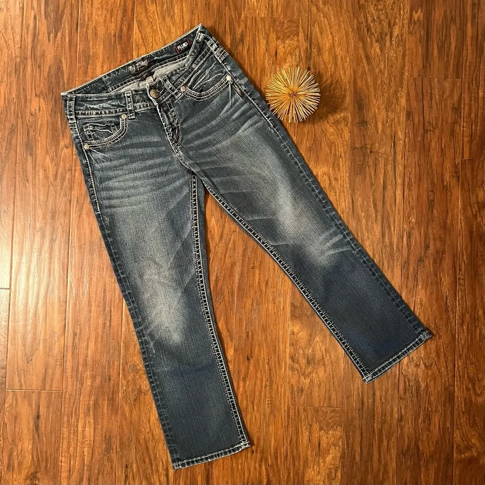 Silver Jeans Suki Mid Capri Blue Denim Jeans W28 - Image 5