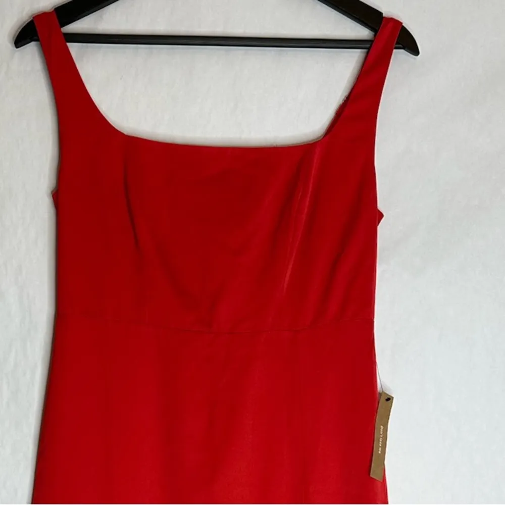 NWT O.P.T. x  Red Midi Dress Side Thigh Slit Size Medium Valentine’s Day - Image 12
