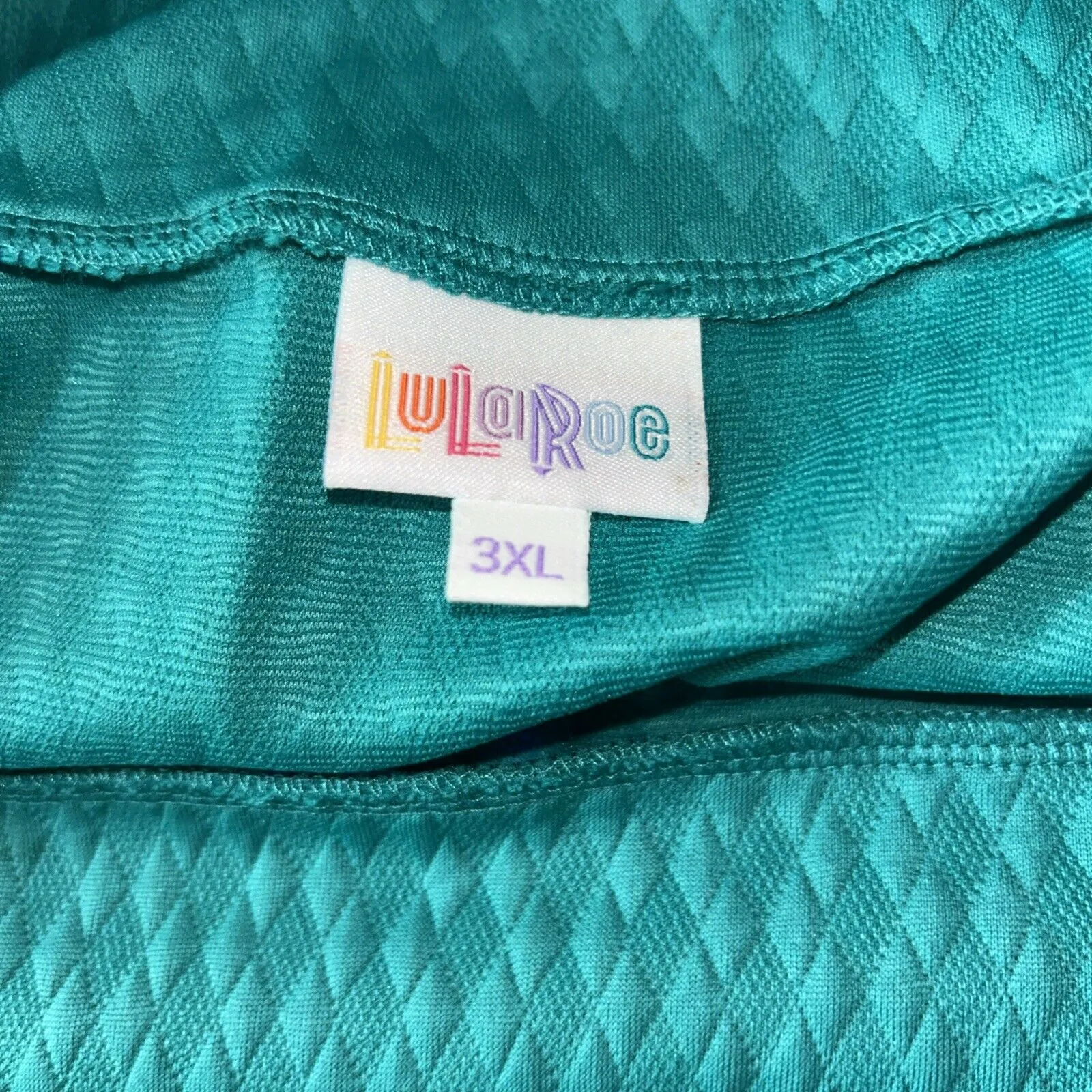 Clearance Lularoe Cassie Skirt 3X Teal Geometric Plus Preppy Boho College Office - Image 8