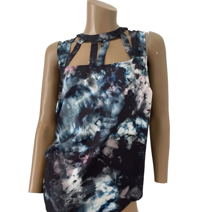 Torrid 0 Georgette caged front keyhole tank blouse TB 2006 - Image 12