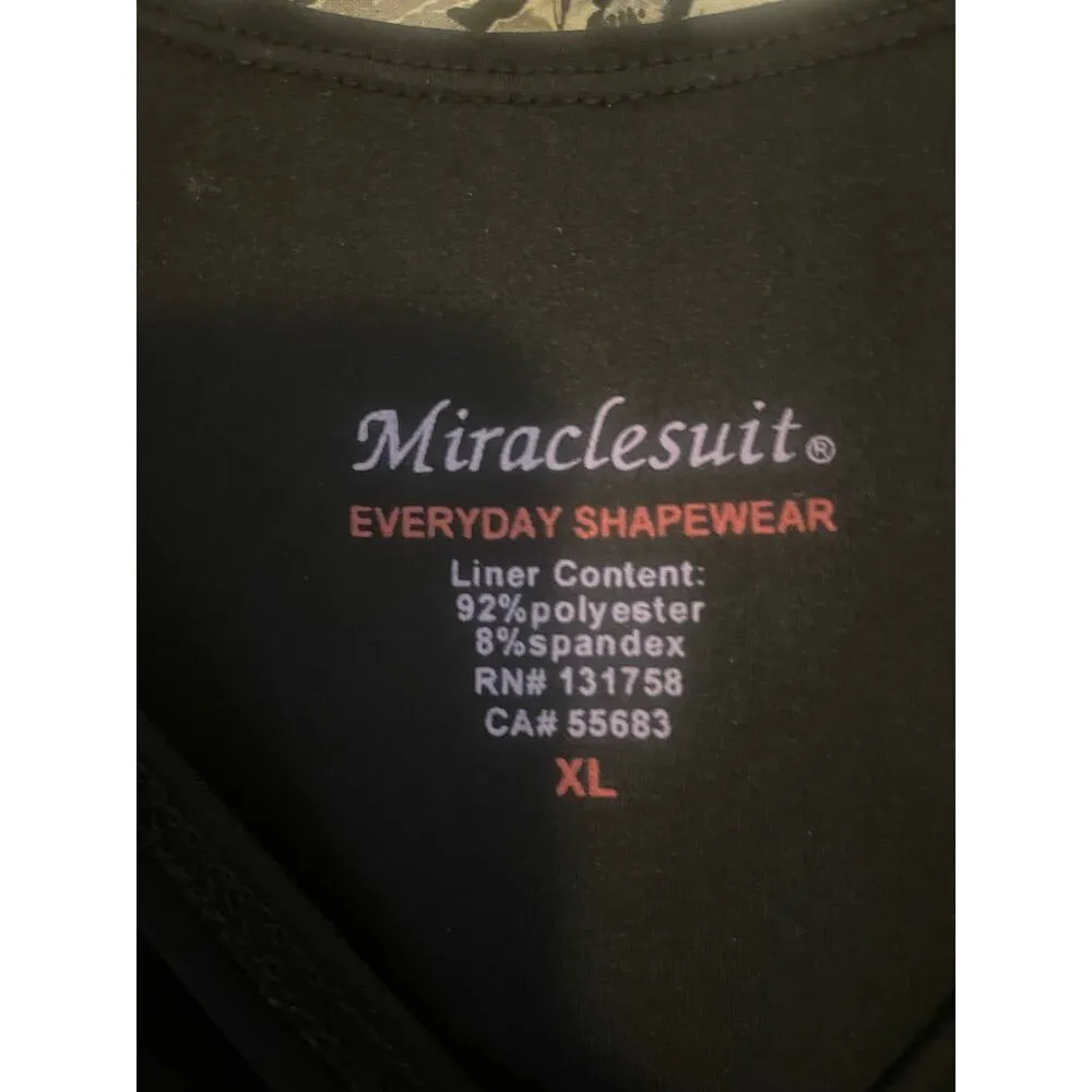 MIRACLESUIT Everyday Shapewear Cami XL Black Milkmaid Babydoll Tank Top - Image 2