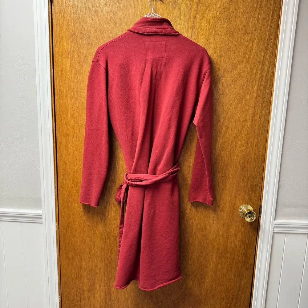 Frank & Eileen Willa Long Sleeve Triple Fleece Mini Wrap Dress Cranberry Red XL - Image 10
