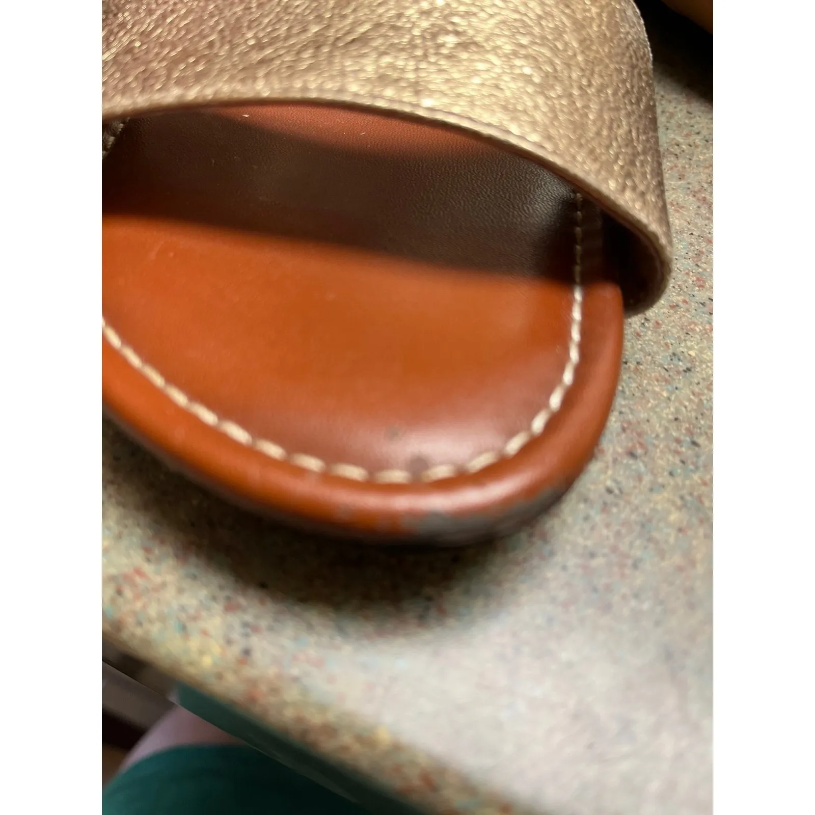 Lucky Artisan Sandals. Gold/tan Ankle Strap Sandals. Women's Size 9.5M - Image 8