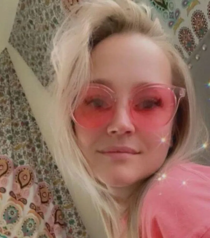 🆕Pink Tinted Round Lens Sunglasses Pink - Image 4