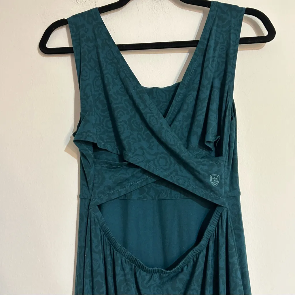 Kuhl Lyra Krossbak Midi Dress in Everglade Print Size Small - Image 9