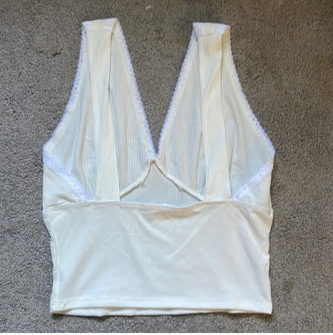 Caution to the Wind White Tank Top - Image 2