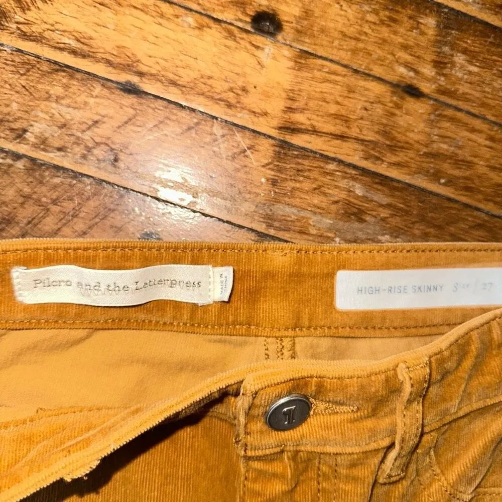 Pilcro and the Letterpress size 27 high rise corduroy pants - Image 2