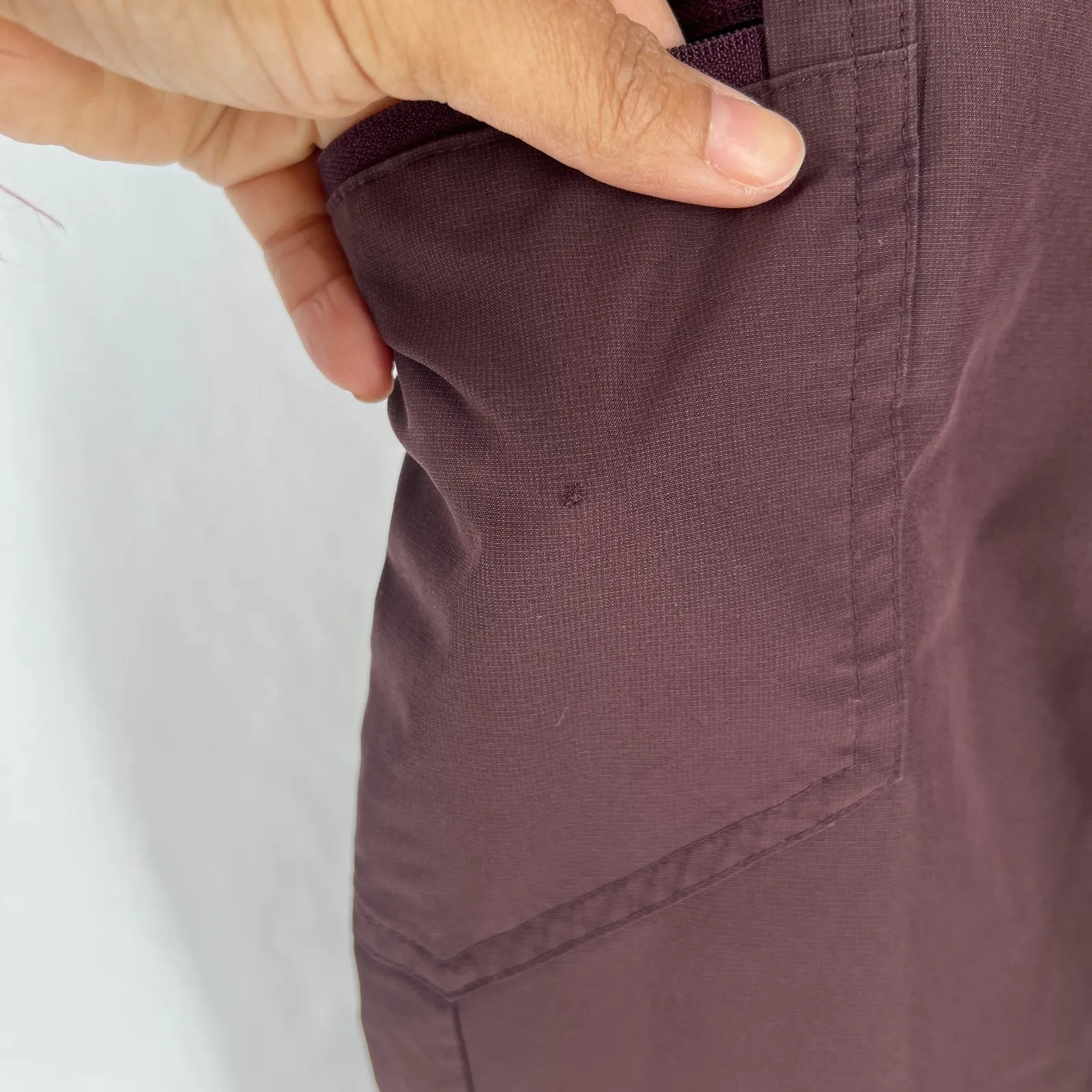 Figs Zamora Jogger Scrub Pants Women Small Burgundy Moisture Wicking Classic Fit - Image 6