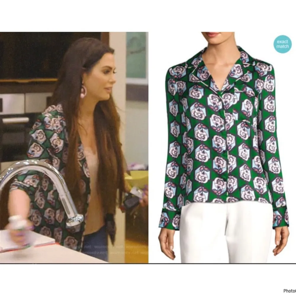 Mil­ly Flo­ral Blouse worn D’An­dra Sim­mons in The Re­al House­wives Dal­las 4 - Image 2