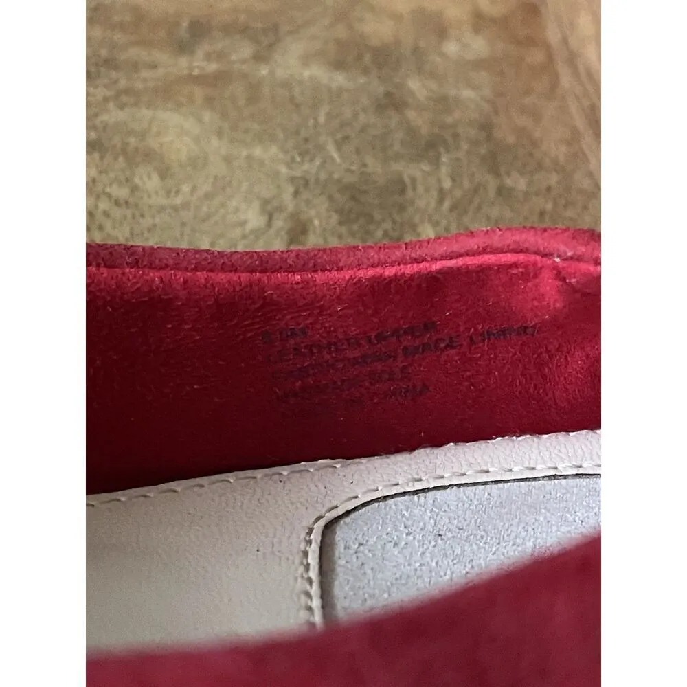 Alex Marie Red Suede Flat Pumps Almond Toe Women’s Size 8.5M - Image 7