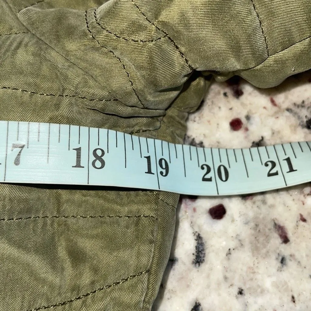 Habitat Dusty‎ Pistachio Green Art-to-Wear Zip Quilted Jacket Coat Size XS - Image 6