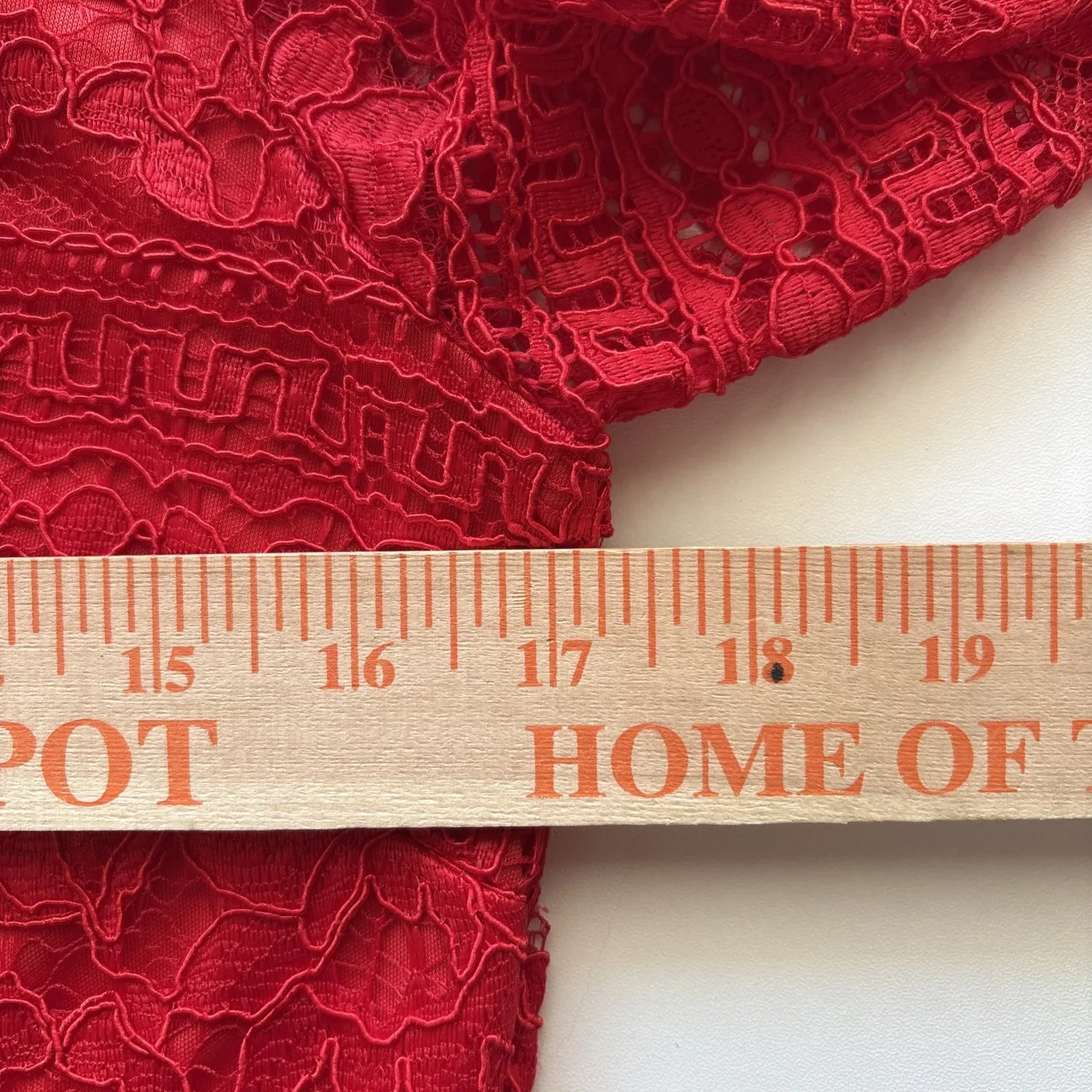 ELIZA J 3/4 LENGTH‎ SLEEVE LACE SHEATH TOMATO COLOR DRESS sz 8 - Image 9