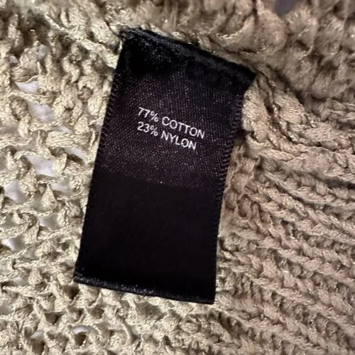 Tahari Women Size XS Green Open Knit Cardigan Boho Beach Minimal‎ Bat Sleeve - Image 6