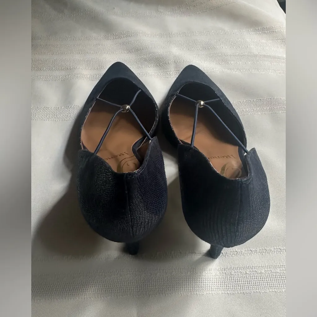 J.Renee Elegant Dark Blue Pointed Heels Size 10 - Image 5