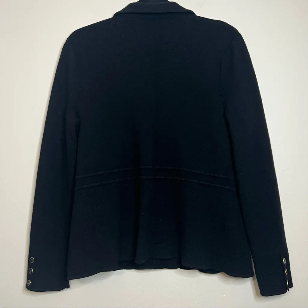 Talbots Pure Merino Wool Black Blazer Jacket Size‎ L - Image 7