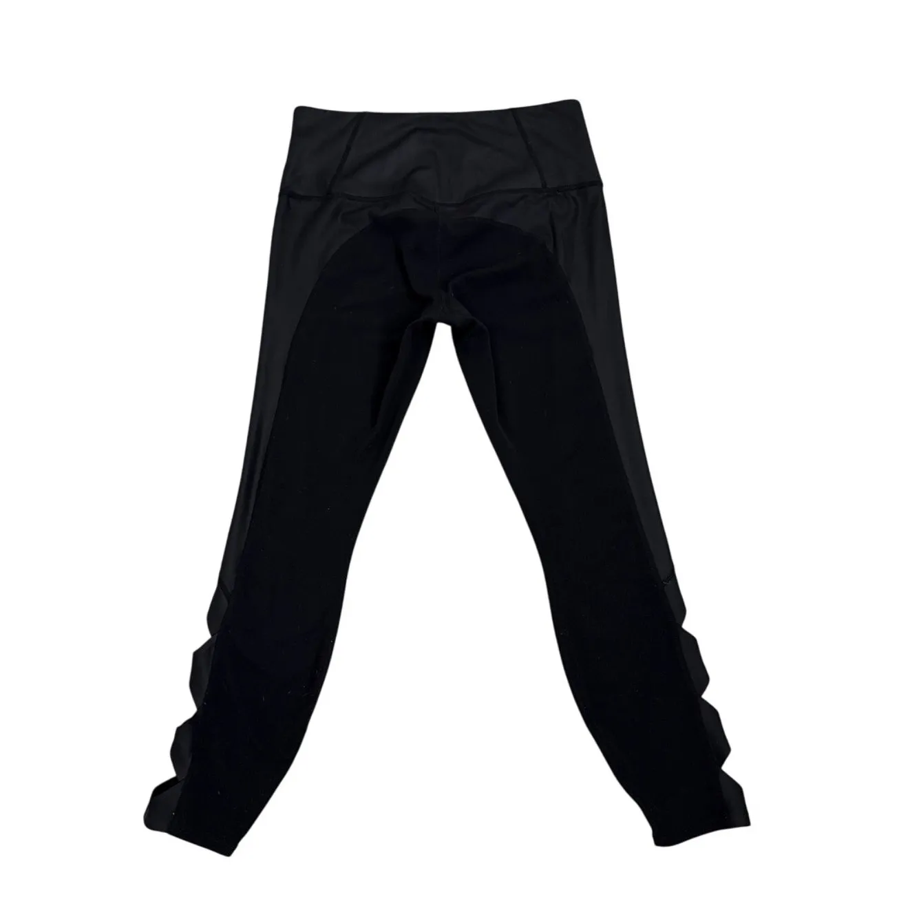 Athleta Leggings Athletica Black Faux Leather Detail Size Women's Small - Image 2